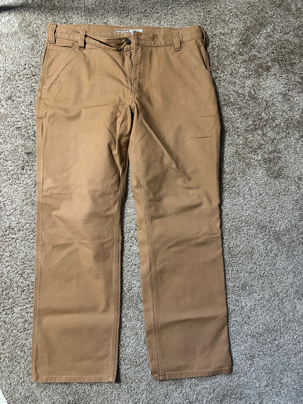 Carhartt Relaxed Straight Rugged flex Duck Dungaree - OG Brown